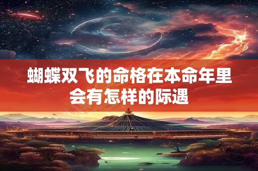 蝴蝶双飞的命格在本命年里会有怎样的际遇