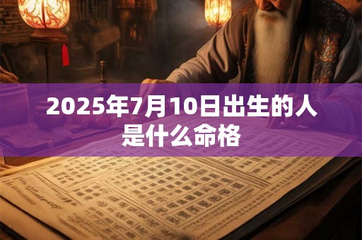 2025年7月10日出生的人是什么命格