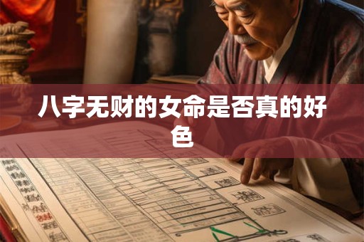 详细阅读:八字无财的女命是否真的好色 八字无财的女命是否真的好色