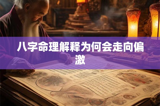 八字命理解释为何会走向偏激