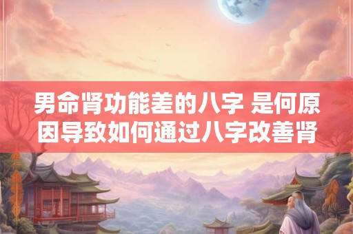 男命肾功能差的八字 是何原因导致如何通过八字改善肾功能