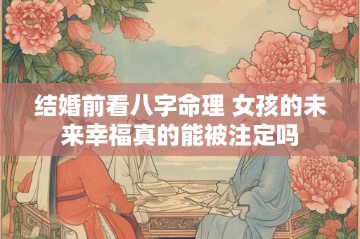 结婚前看八字命理 女孩的未来幸福真的能被注定吗