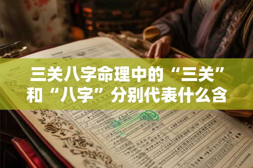 三关八字命理中的“三关”和“八字”分别代表什么含义