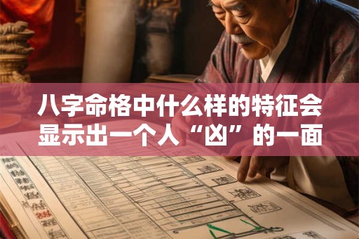 八字命格中什么样的特征会显示出一个人“凶”的一面呢
