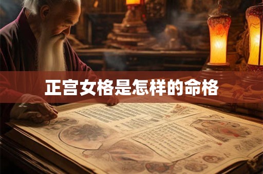 正宫女格是怎样的命格