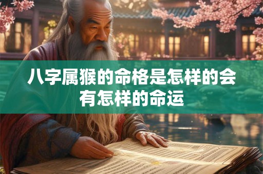 八字属猴的命格是怎样的会有怎样的命运