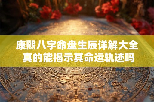 康熙八字命盘生辰详解大全 真的能揭示其命运轨迹吗