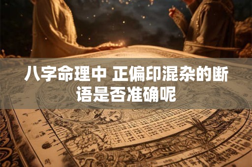 八字命理中 正偏印混杂的断语是否准确呢