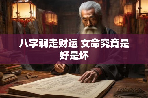 八字弱走财运 女命究竟是好是坏