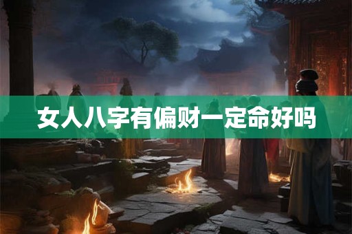女人八字有偏财一定命好吗