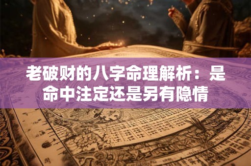 老破财的八字命理解析：是命中注定还是另有隐情