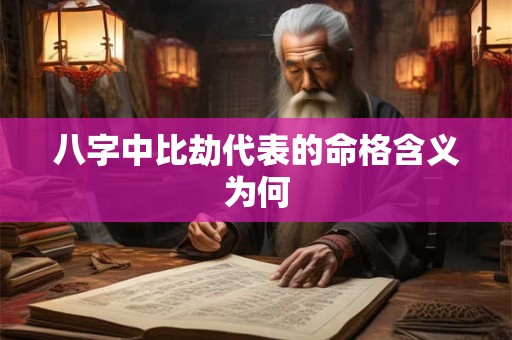 八字中比劫代表的命格含义为何