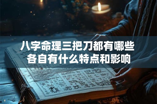 八字命理三把刀都有哪些 各自有什么特点和影响