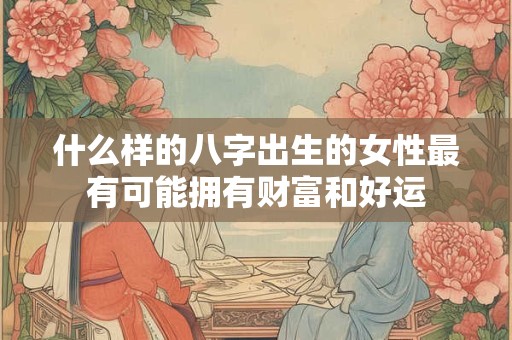 什么样的八字出生的女性最有可能拥有财富和好运