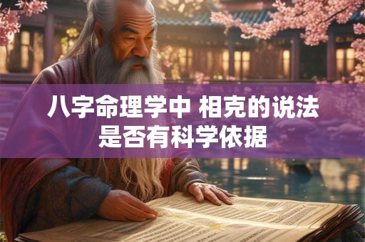 八字命理学中 相克的说法是否有科学依据