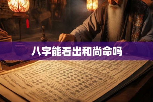 八字能看出和尚命吗