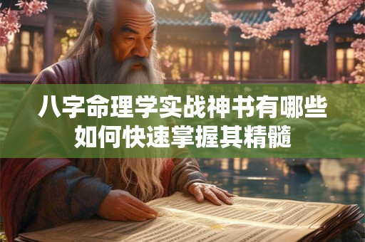 八字命理学实战神书有哪些如何快速掌握其精髓
