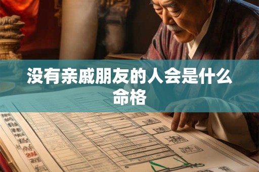 没有亲戚朋友的人会是什么命格