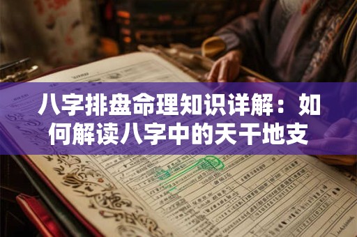 八字排盘命理知识详解：如何解读八字中的天干地支