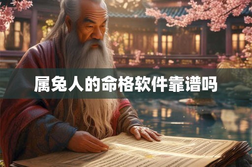 属兔人的命格软件靠谱吗