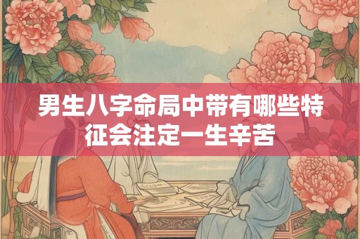 男生八字命局中带有哪些特征会注定一生辛苦