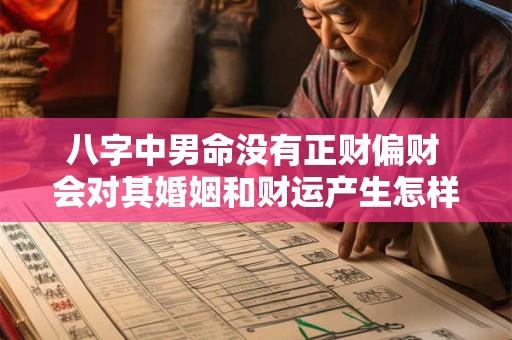 八字中男命没有正财偏财 会对其婚姻和财运产生怎样的影响呢 八字中男命没有正财偏财 会对其婚姻和财运产生怎样的影响呢