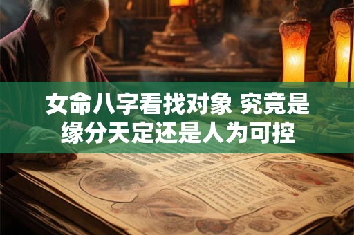 女命八字看找对象 究竟是缘分天定还是人为可控