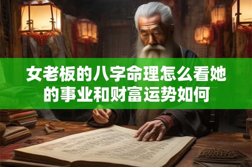 女老板的八字命理怎么看她的事业和财富运势如何