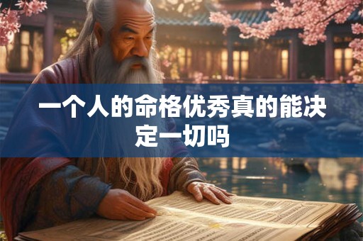 一个人的命格优秀真的能决定一切吗