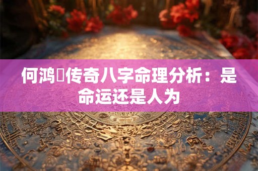 何鸿燊传奇八字命理分析：是命运还是人为