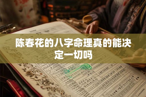 陈春花的八字命理真的能决定一切吗