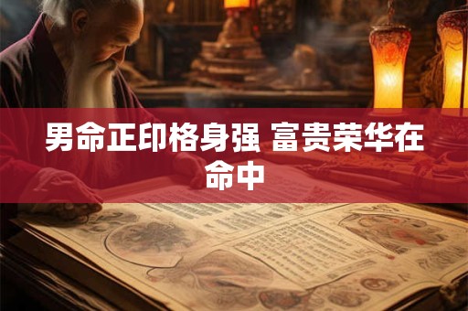 男命正印格身强 富贵荣华在命中