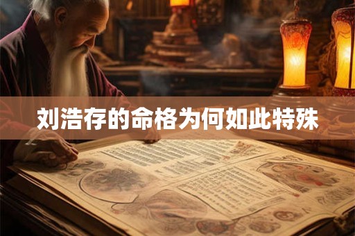 刘浩存的命格为何如此特殊