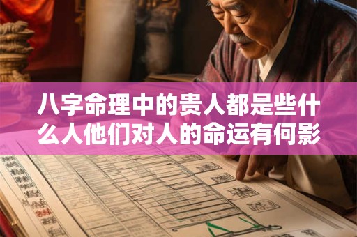 八字命理中的贵人都是些什么人他们对人的命运有何影响