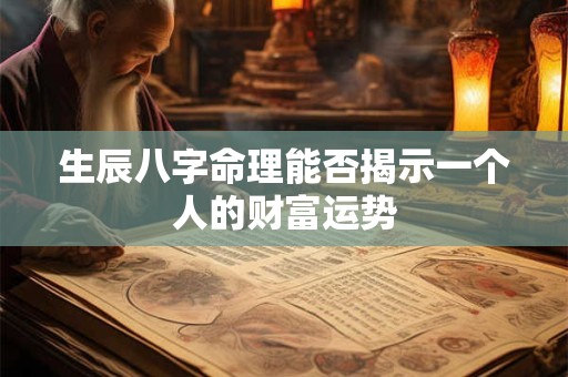 生辰八字命理能否揭示一个人的财富运势