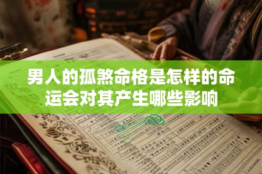 男人的孤煞命格是怎样的命运会对其产生哪些影响