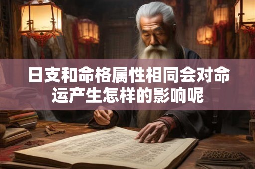 日支和命格属性相同会对命运产生怎样的影响呢
