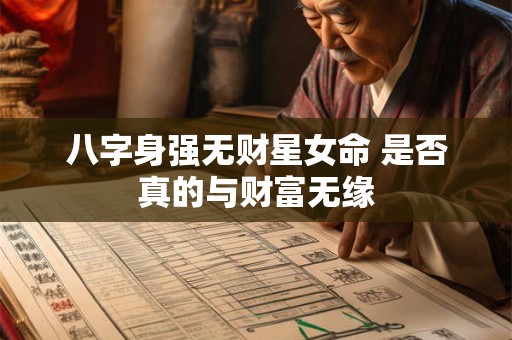 八字身强无财星女命 是否真的与财富无缘
