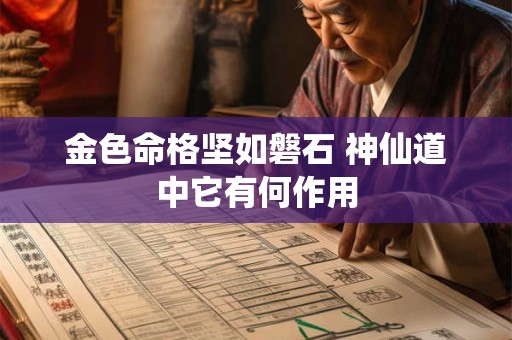 金色命格坚如磐石 神仙道中它有何作用