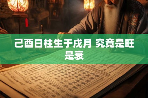 己酉日柱生于戌月 究竟是旺是衰