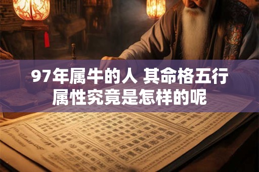 97年属牛的人 其命格五行属性究竟是怎样的呢
