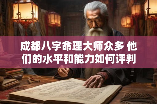 成都八字命理大师众多 他们的水平和能力如何评判