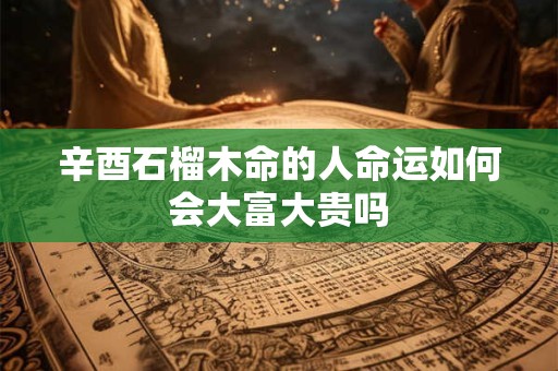 辛酉石榴木命的人命运如何会大富大贵吗