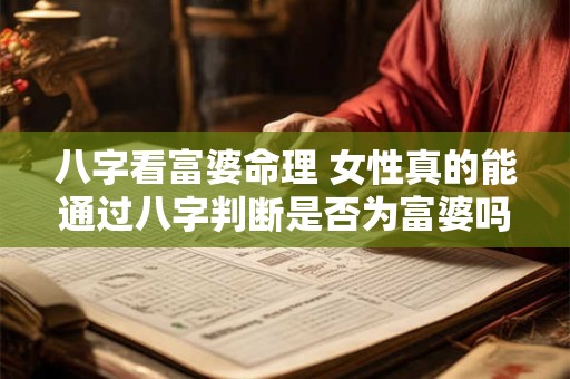 八字看富婆命理 女性真的能通过八字判断是否为富婆吗