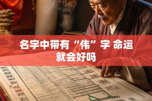 名字中带有“伟”字 命运就会好吗
