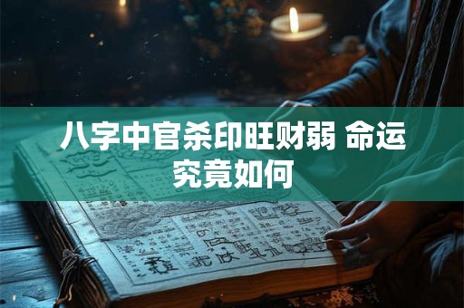 八字中官杀印旺财弱 命运究竟如何
