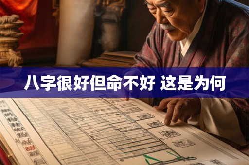 八字很好但命不好 这是为何