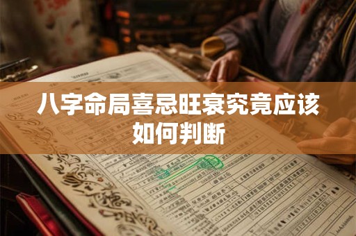 八字命局喜忌旺衰究竟应该如何判断