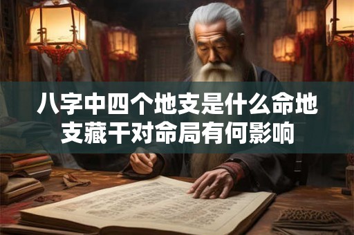 八字中四个地支是什么命地支藏干对命局有何影响