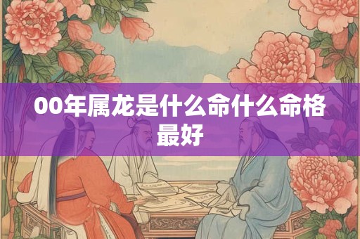 00年属龙是什么命什么命格最好
